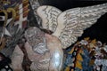 Unique tombstones inlaid with different shades of marble over the graves of noble knights in St.