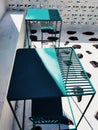 Unique tosca table in balcony Royalty Free Stock Photo