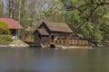 Unique Traditional Boat Mill On A River Royalty Free Stock Photo