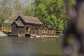 Unique Traditional Boat Mill On A River Royalty Free Stock Photo