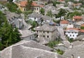 Unique traditional stone roof of Gjirokaster`s architecture, Albania