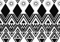 Unique tribal hand drawn Maori style seamless pattern motifs colorful design vector ready for fashion textile print Royalty Free Stock Photo