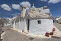 Unique Trulli houses, traditional Apulian dry stone hut with a conical roof in Alberobello, Puglia, Italy Royalty Free Stock Photo