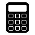 Unique vector of calculator in editable style, adding machine