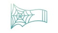 Spider Web Banner Design Element, Halloween Border Graphic, vector design Generative AI Royalty Free Stock Photo