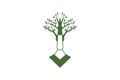 Unique vector logo of a tree man Royalty Free Stock Photo