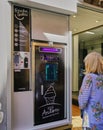 Unique Vending Machine dispenses perfect soft serve ice cream on a cone