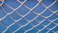 A Unique View Of A Fence With A Blue Sky In The Background AI Generative Royalty Free Stock Photo