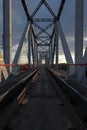 Unique view of the railway bridge