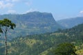 Mountains covered with forest in the natural landscape of Sri Lanka Royalty Free Stock Photo