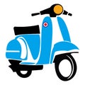 Unique and vintage vespa motorcycle vector