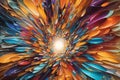 Unique Visual Masterpiece Abstract Art Kaleidoscope image generated by Ai