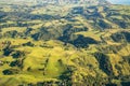 Unique volcanic hills landscape in New Zealand