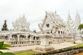 Unique white buddha temple in Thailand