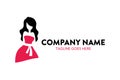 Unique women and beauty logo template