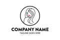 Unique women and beauty logo template