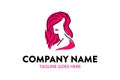 Unique women and beauty logo template