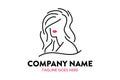 Unique women and beauty logo template