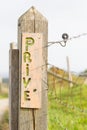Unique wooden sign, private (prive) Royalty Free Stock Photo