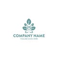 Unique yoga logo template. vector. editable