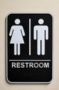 Unisex bathroom sign on a wall.