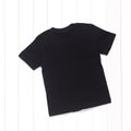 Unisex black t-shirt on a white background