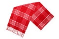 Unisex Cashmere Wool Red Plaid Scarf