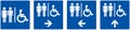 Unisex And Disabled Symbol Toilet Door Sign