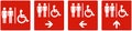 Unisex And Disabled Symbol Toilet Door Sign