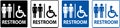 Unisex And Disabled Toilet Door Sign,Handicap Restroom Symbol