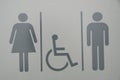 Unisex handicap bathroom sign