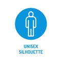 Unisex human figure line color icon. Female or male gender. Sign for web page, mobile app, banner, social media. Pictogram UI UX