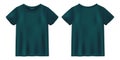 Unisex malachite color t shirt mock up. T-shirt design template. Short sleeve tee Royalty Free Stock Photo