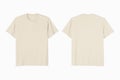 Unisex Tan Classic T-shirt Front and Back