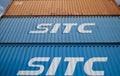 3-unit high stacked shipping containers