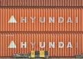 3-unit high stacked shipping containers