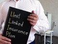 Unit Linked Insurance Plan ULIP is shown on the conceptual business photo