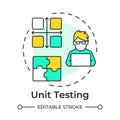 Unit testing multi color concept icon Royalty Free Stock Photo
