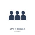 Unit trust icon. Trendy flat vector Unit trust icon on white background from business collection