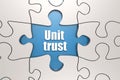 Unit trust word on jigsaw puzzle