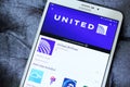 United airlines app on google play Royalty Free Stock Photo