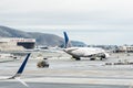 United Airlines Boeing airplane Royalty Free Stock Photo