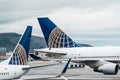 United Airlines Boeing airplane Royalty Free Stock Photo