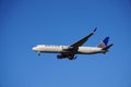 United Airlines Boeing 767 on approach to ORD Royalty Free Stock Photo