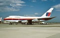 .United Airlines Boeing B-747SP N147UA CN 21548 LN 351 . Royalty Free Stock Photo