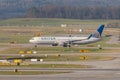 United Airlines Boeing 767-322ER jet in Zurich in Switzerland Royalty Free Stock Photo