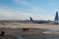 United airlines 737-800 on the ground at EWR Royalty Free Stock Photo
