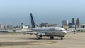 United Airlines Boeing 737 taxiing in New York Royalty Free Stock Photo