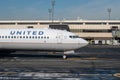 United Airlines Jet taxing away from the gate at terminal c at EWR Royalty Free Stock Photo