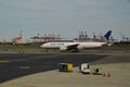 United Airlines plane in Newark Liberty International Airport